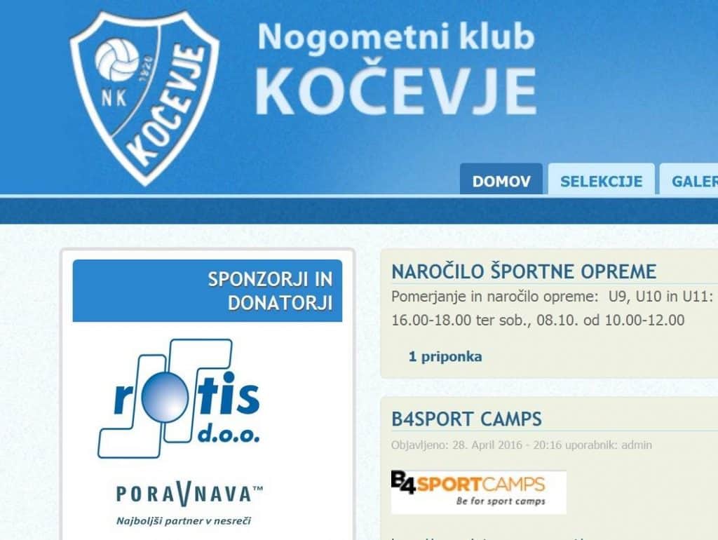 Poravnava sponzorira tudi mlado ekipo nogometnega kluba iz Kočevja 1